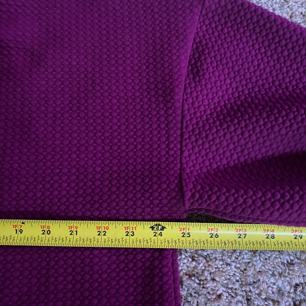 CALIA Raspberry Textured Pullover 1X - Picture 8 of 8